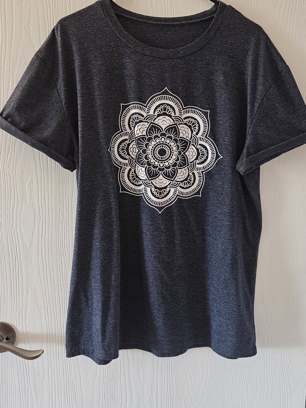Women's Charcoal Mandala Graphic Tee - Unbranded